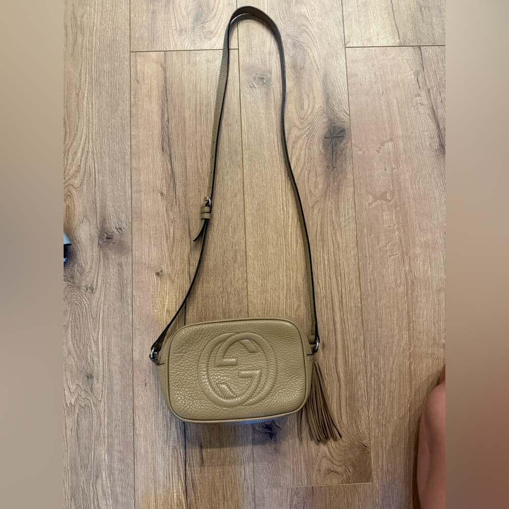 Gucci Beige Leather Crossbody Bag